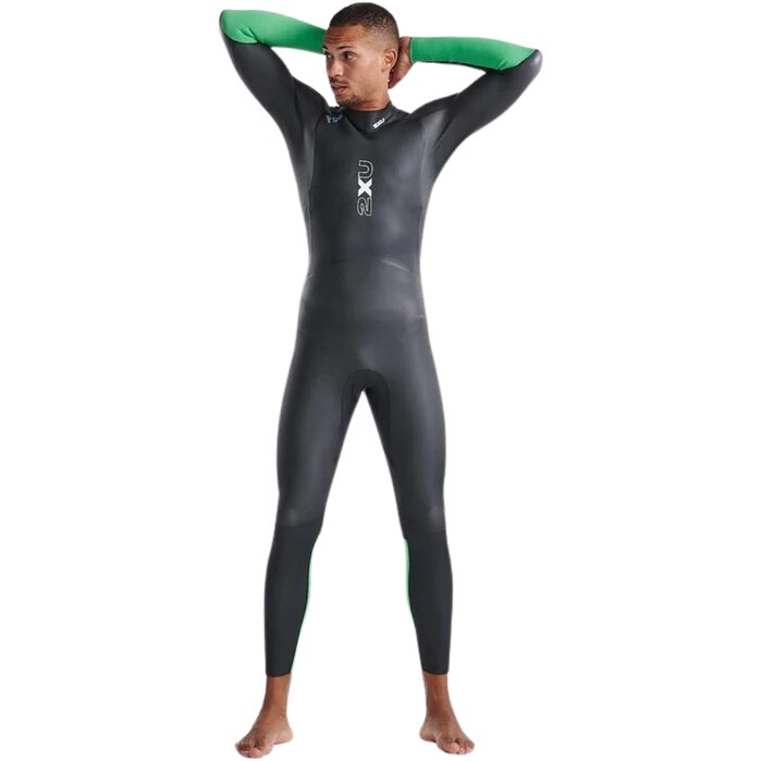 2024 2XU Mnner Propel Open Water Swim Neoprenanzug MW7144c - Black / Bright Green